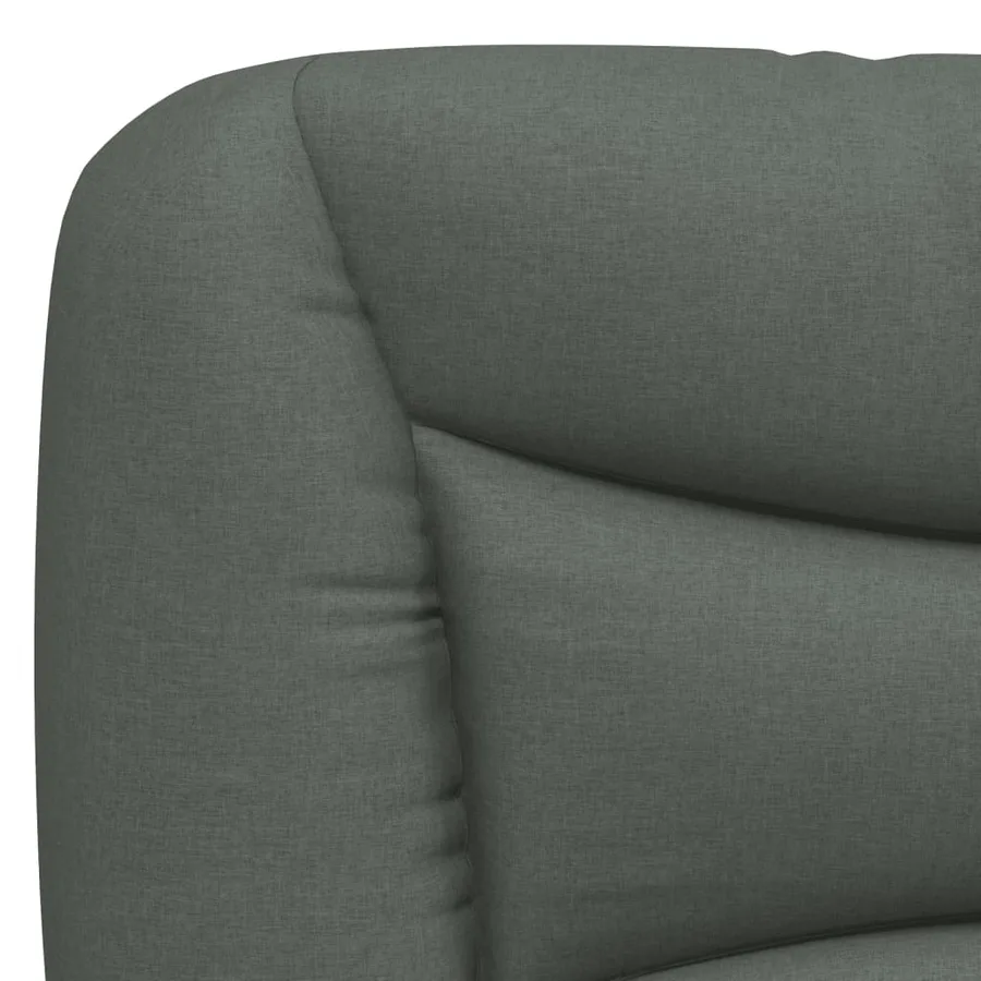 Cadre de lit avec LED sans matelas Hvar gris foncé 140x200 cm tissu - 11