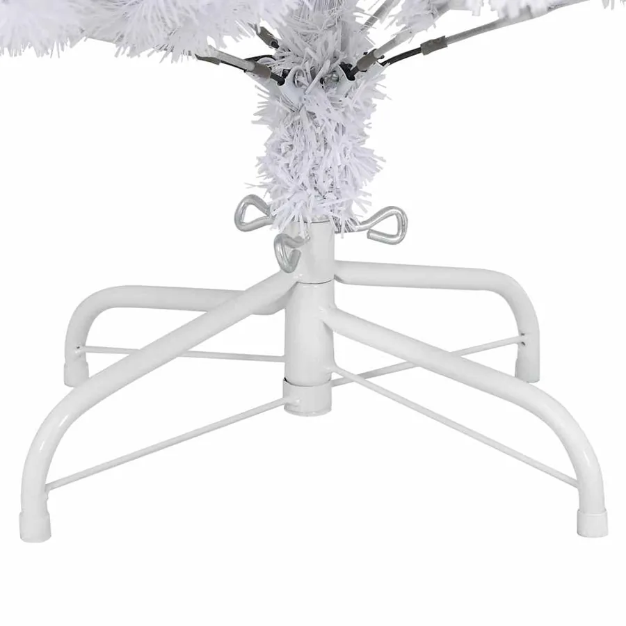 Sapin de Noël artificiel à charnières avec support blanc 120 cm - 7