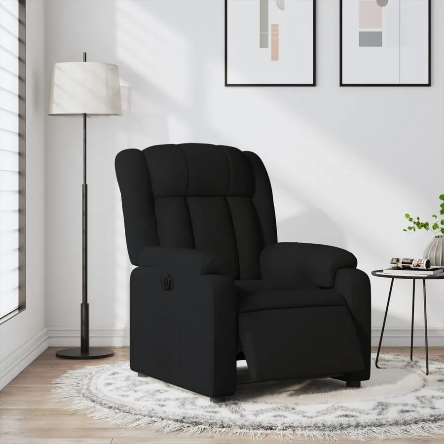 Fauteuil inclinable électrique Noir Tissu - 16