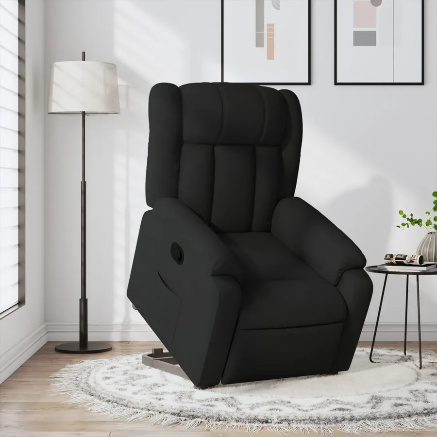 Fauteuil inclinable noir tissu - 16