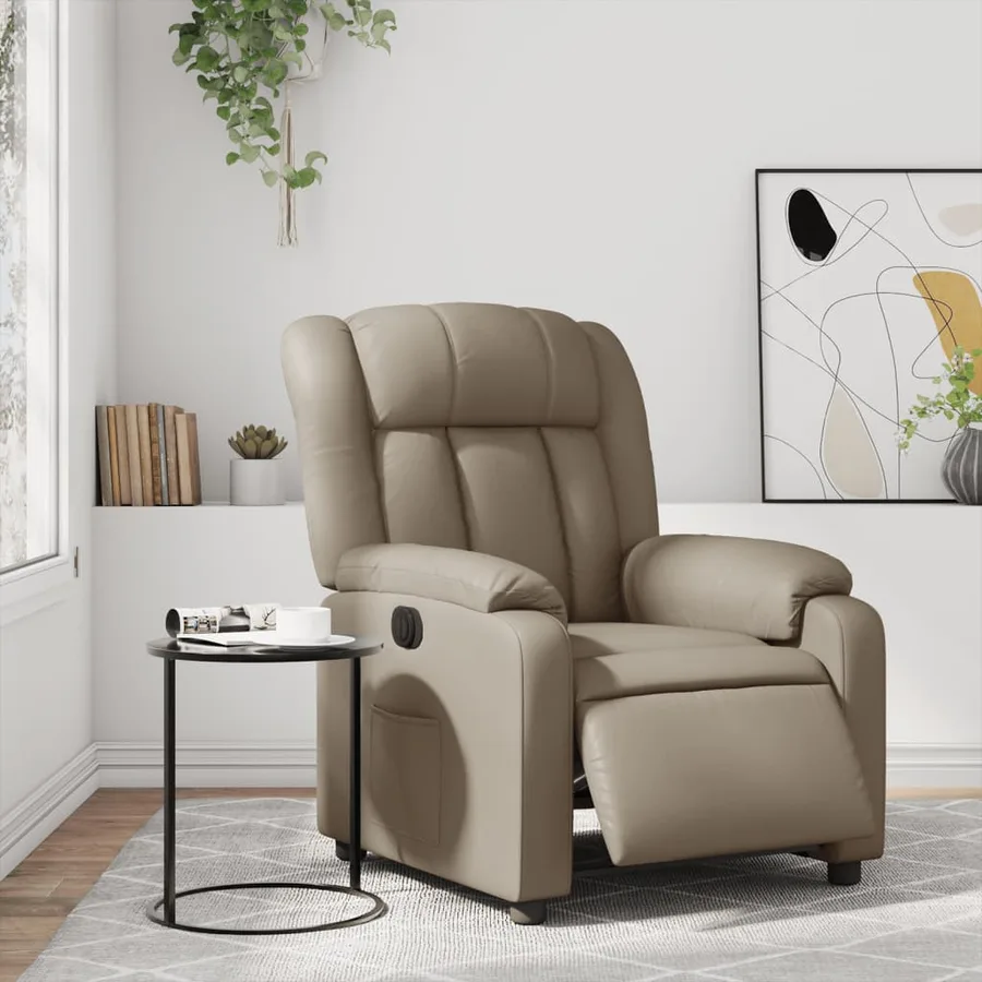 Fauteuil inclinable électrique Cappuccino Similicuir - 15