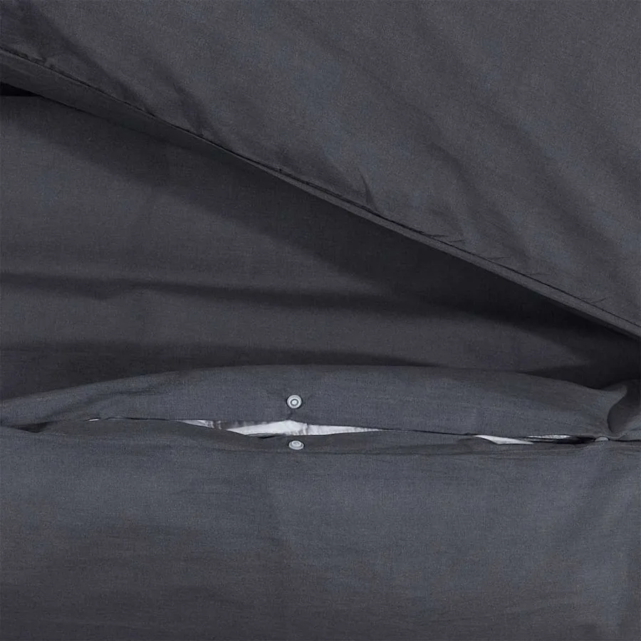 Ensemble de housse de couette Noir 155x220 cm Coton - 4