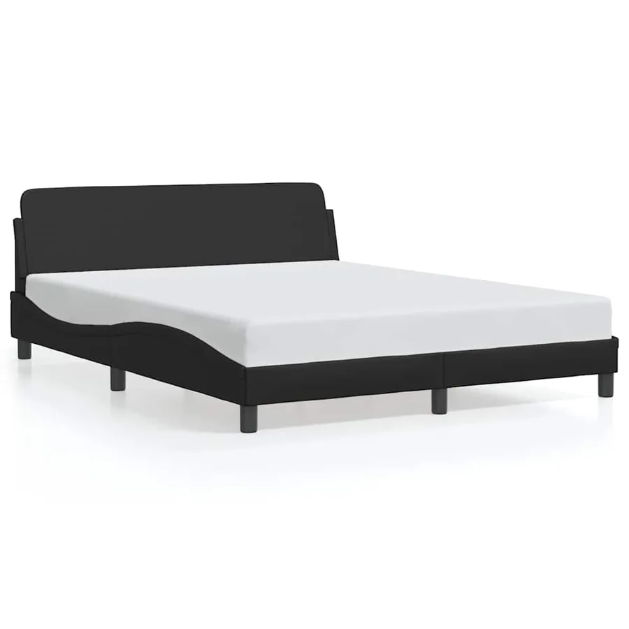 Cadre de lit Dover noir 160x200 cm similicuir - 2