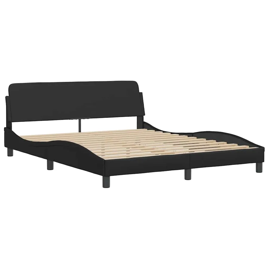 Cadre de lit Dover noir 160x200 cm similicuir - 3