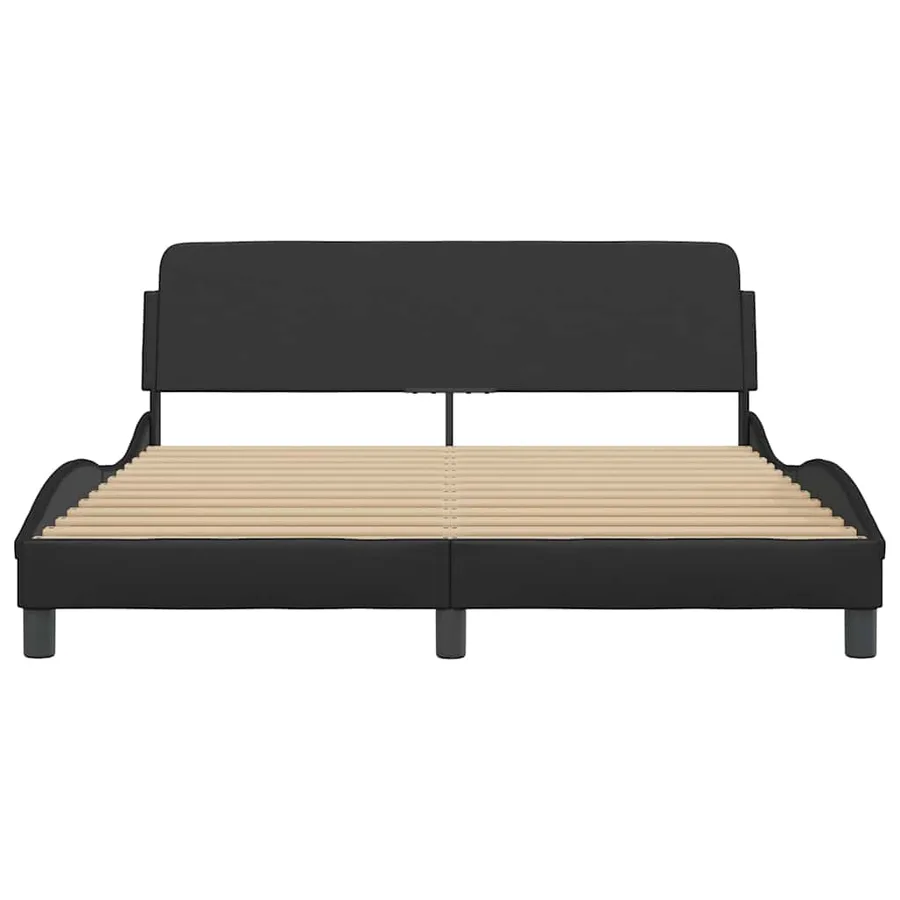 Cadre de lit Dover noir 160x200 cm similicuir - 4