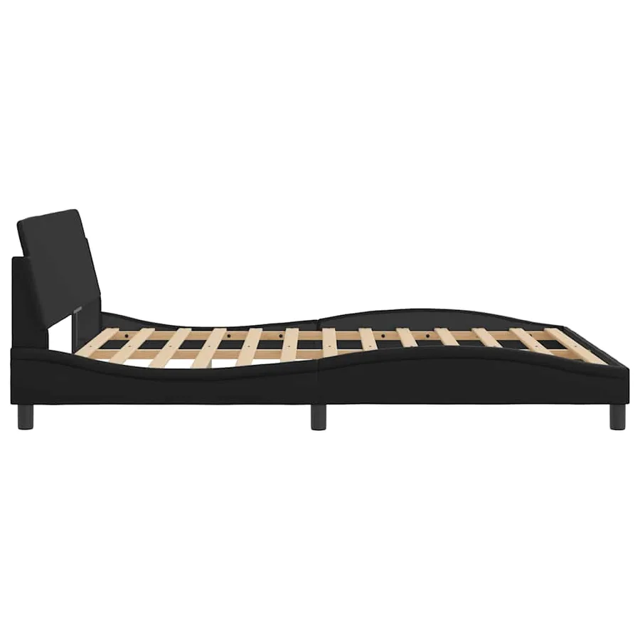 Cadre de lit Dover noir 160x200 cm similicuir - 5