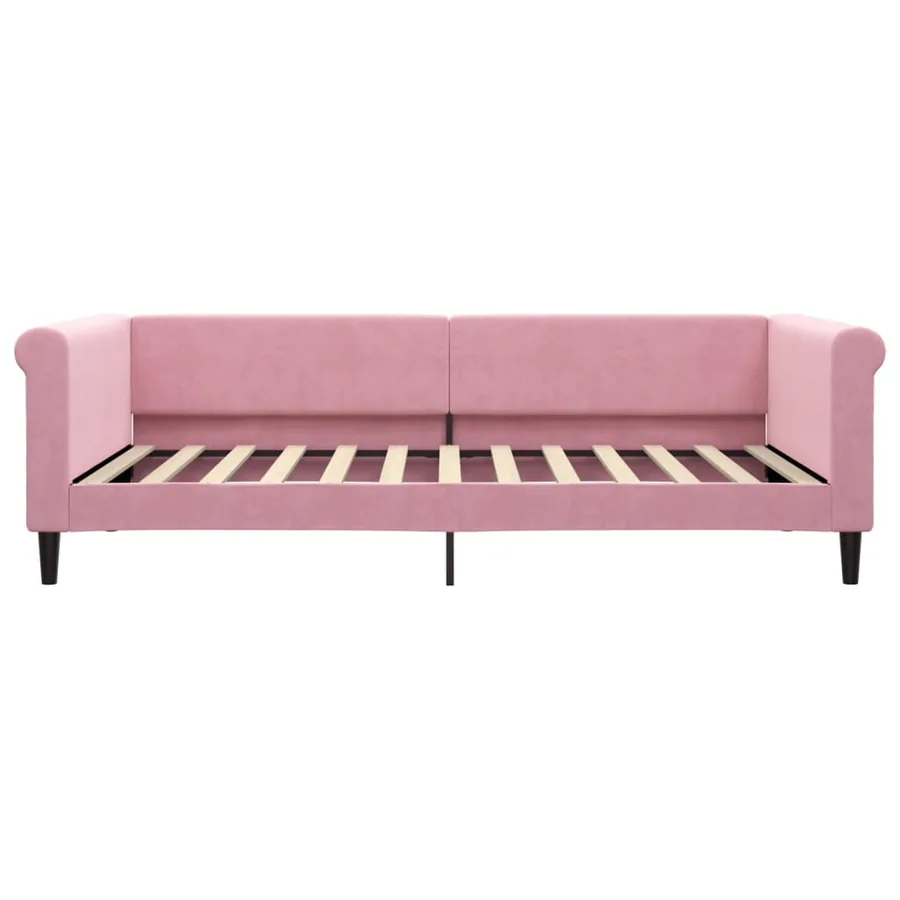 Lit de repos rose 100x200 cm velours - 3