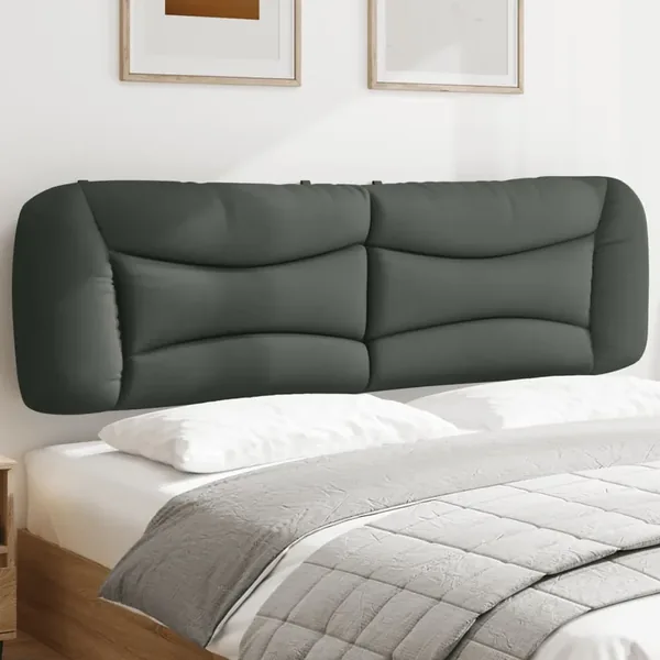 Coussin de tête de lit Hvar gris foncé 180 cm tissu