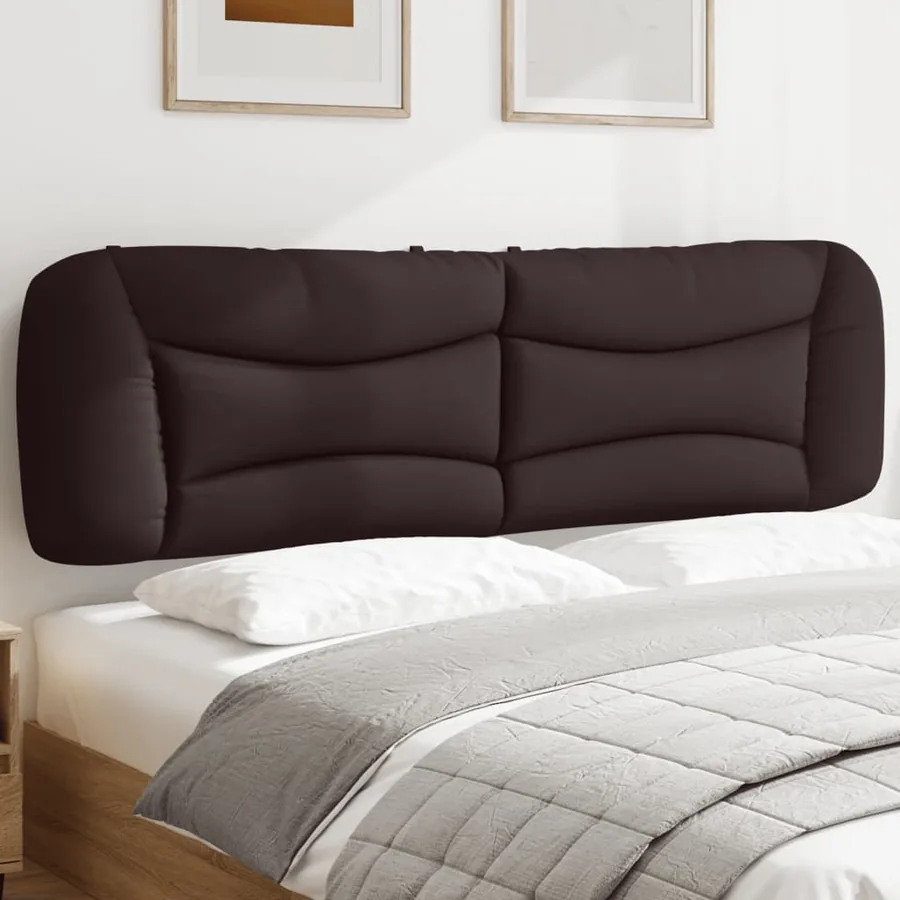 Coussin de tête de lit Hvar marron foncé 180 cm tissu