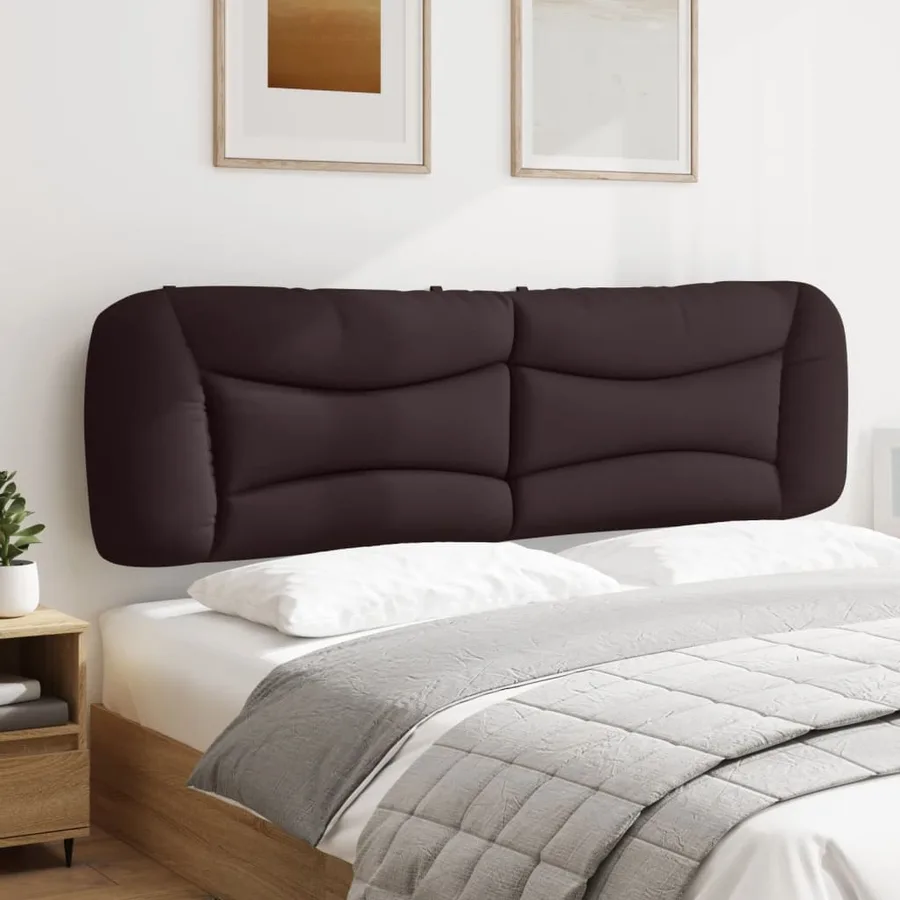 Coussin de tête de lit Hvar marron foncé 180 cm tissu - 4