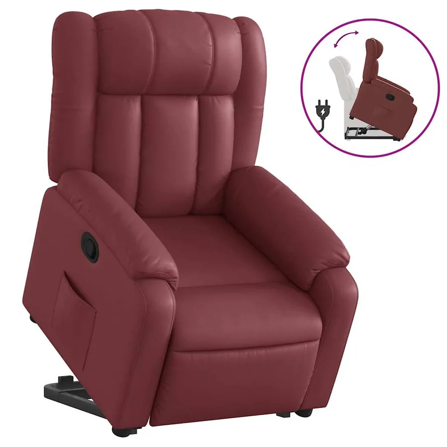 Fauteuil inclinable Rouge bordeaux Similicuir - 2