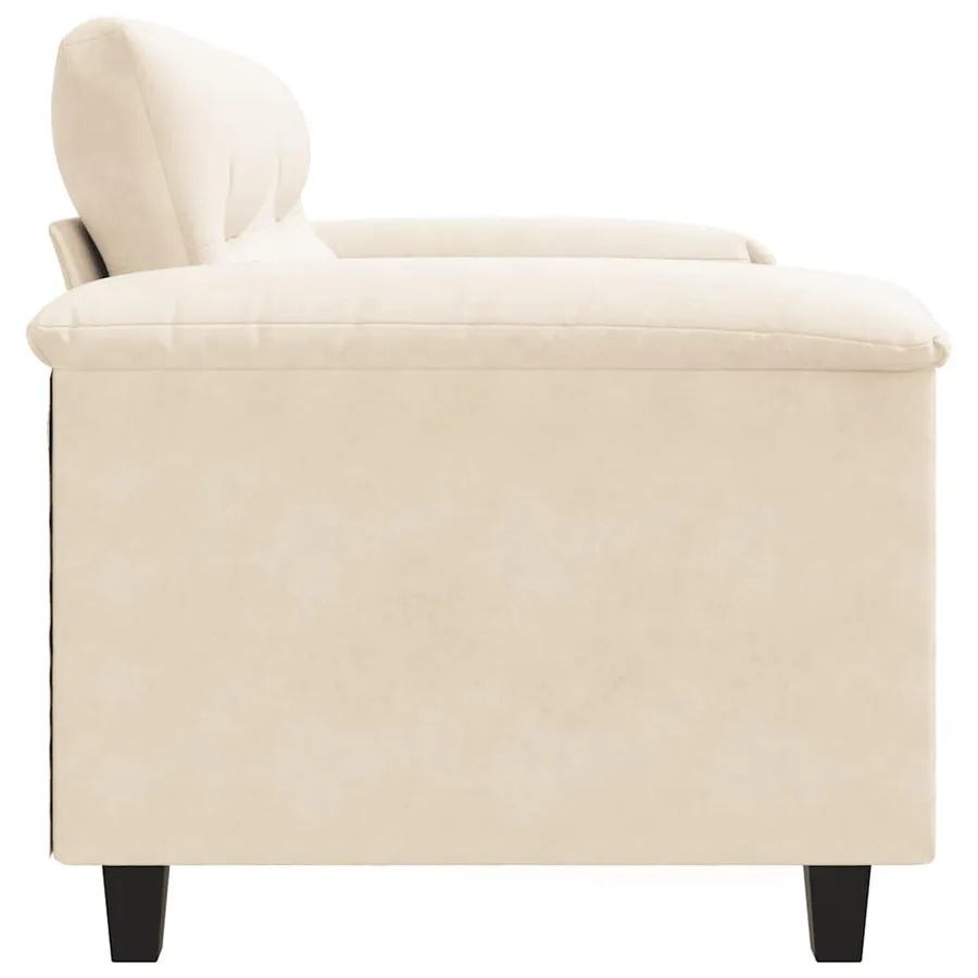 Canapé à 2 places Beige 120 cm Tissu microfibre - 5