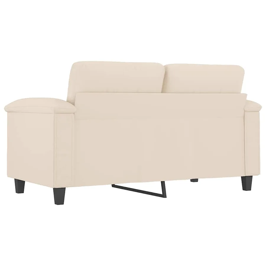 Canapé à 2 places Beige 120 cm Tissu microfibre - 6