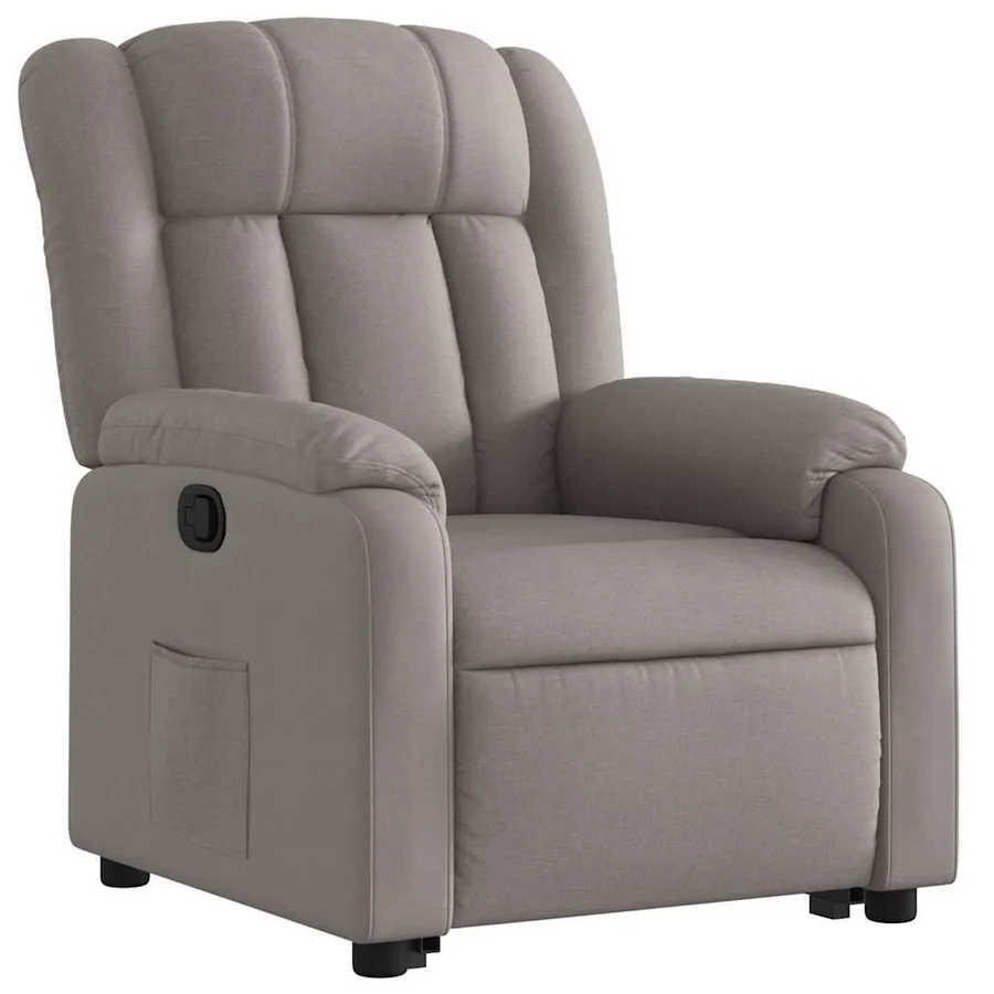 Fauteuil inclinable taupe tissu - 4