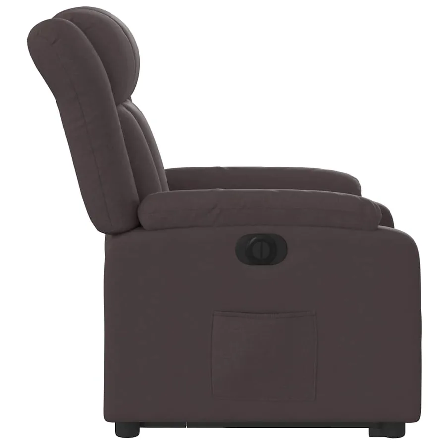 Fauteuil inclinable électrique marron foncé tissu - 10