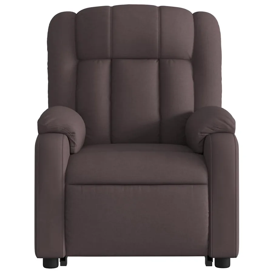 Fauteuil inclinable électrique marron foncé tissu - 9