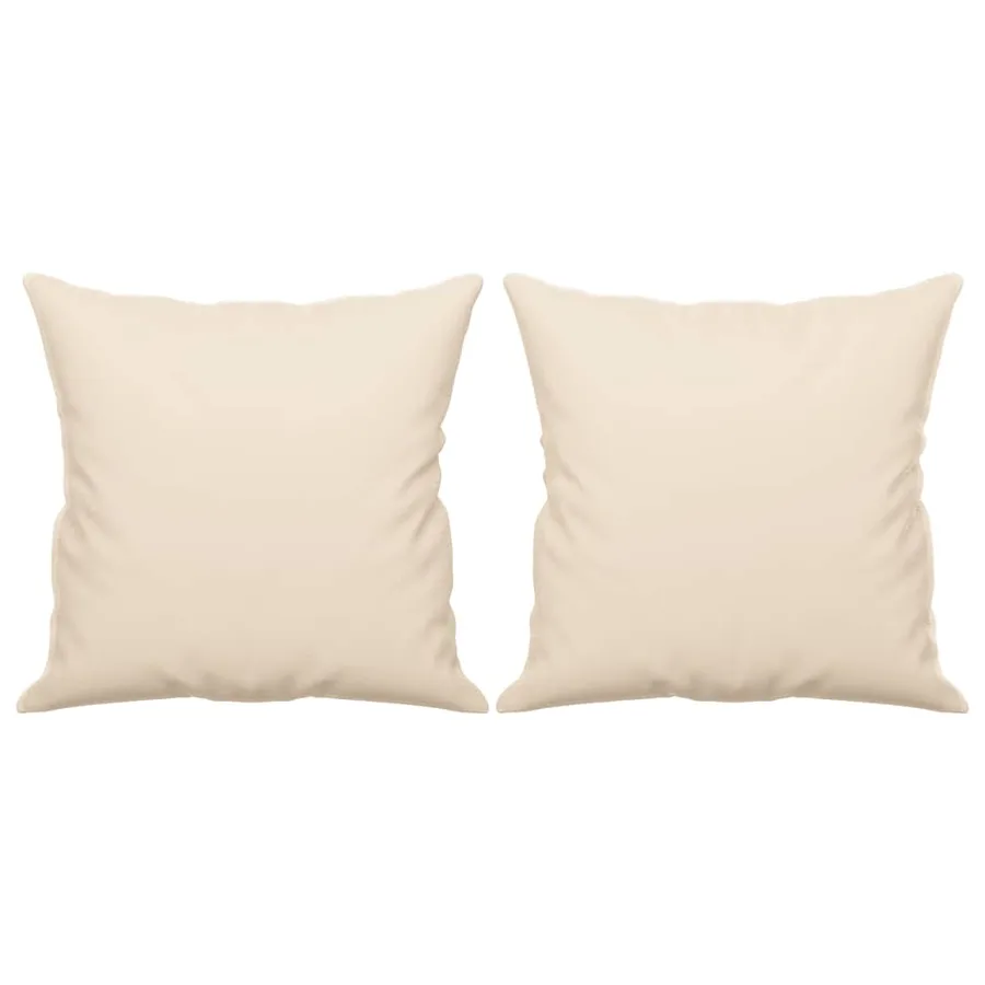 Canapé 2 places avec oreillers beige 120 cm tissu microfibre - 5