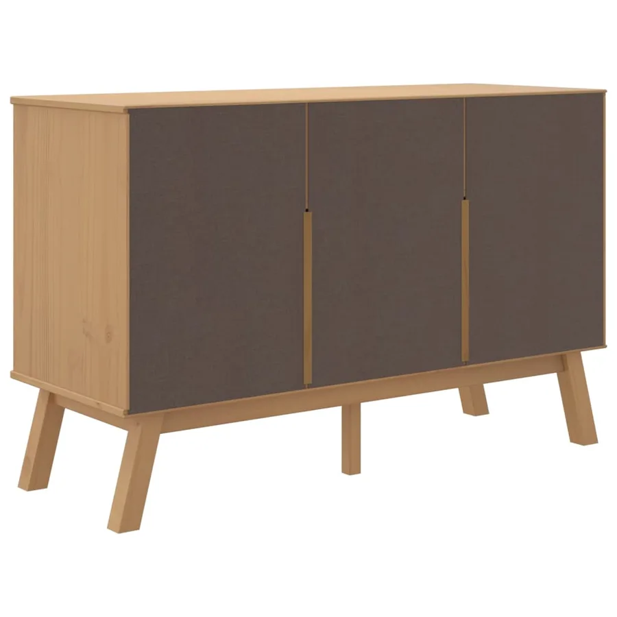 Buffet OLDEN marron 114x43x73,5 cm bois massif de pin - 10