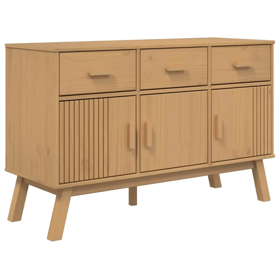 Buffet OLDEN marron 114x43x73,5 cm bois massif de pin - 2