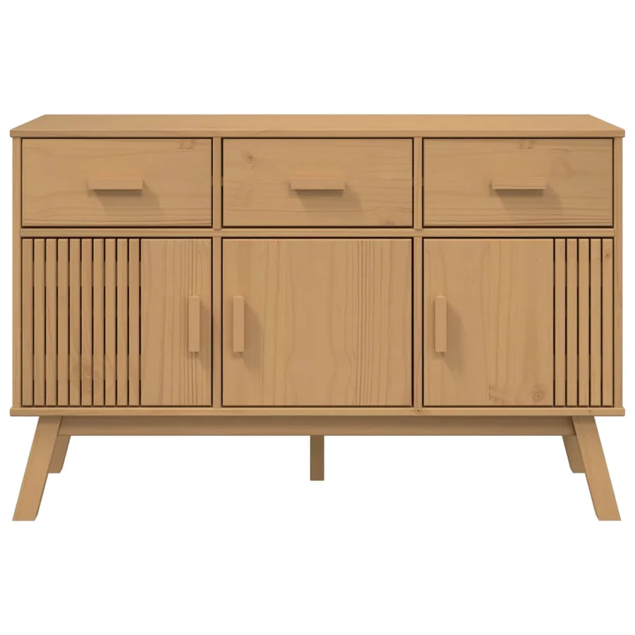 Buffet OLDEN marron 114x43x73,5 cm bois massif de pin - 8
