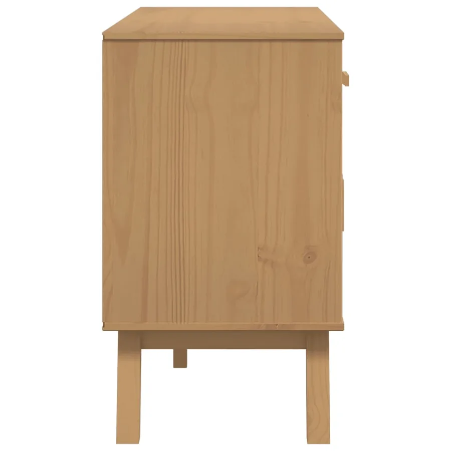 Buffet OLDEN marron 114x43x73,5 cm bois massif de pin - 9