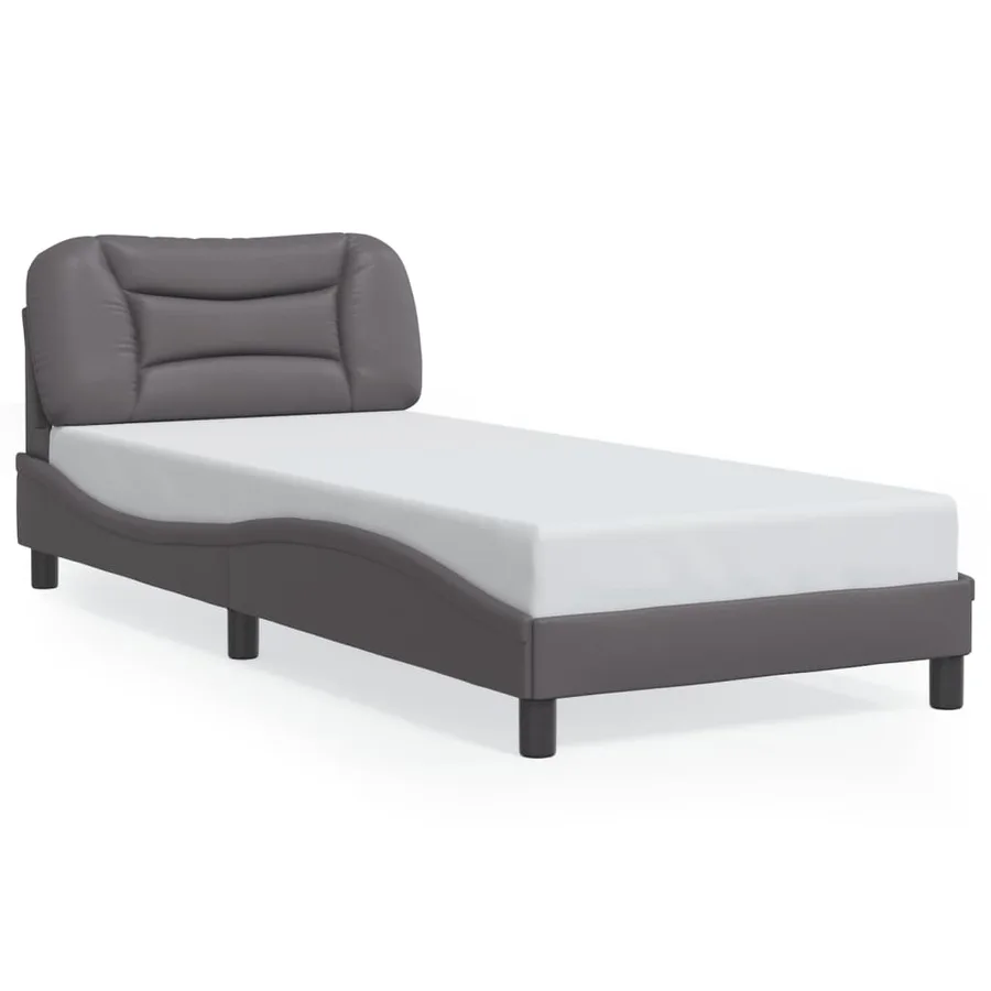 Cadre de lit avec LED sans matelas Hvar gris 80x200 cm - 5