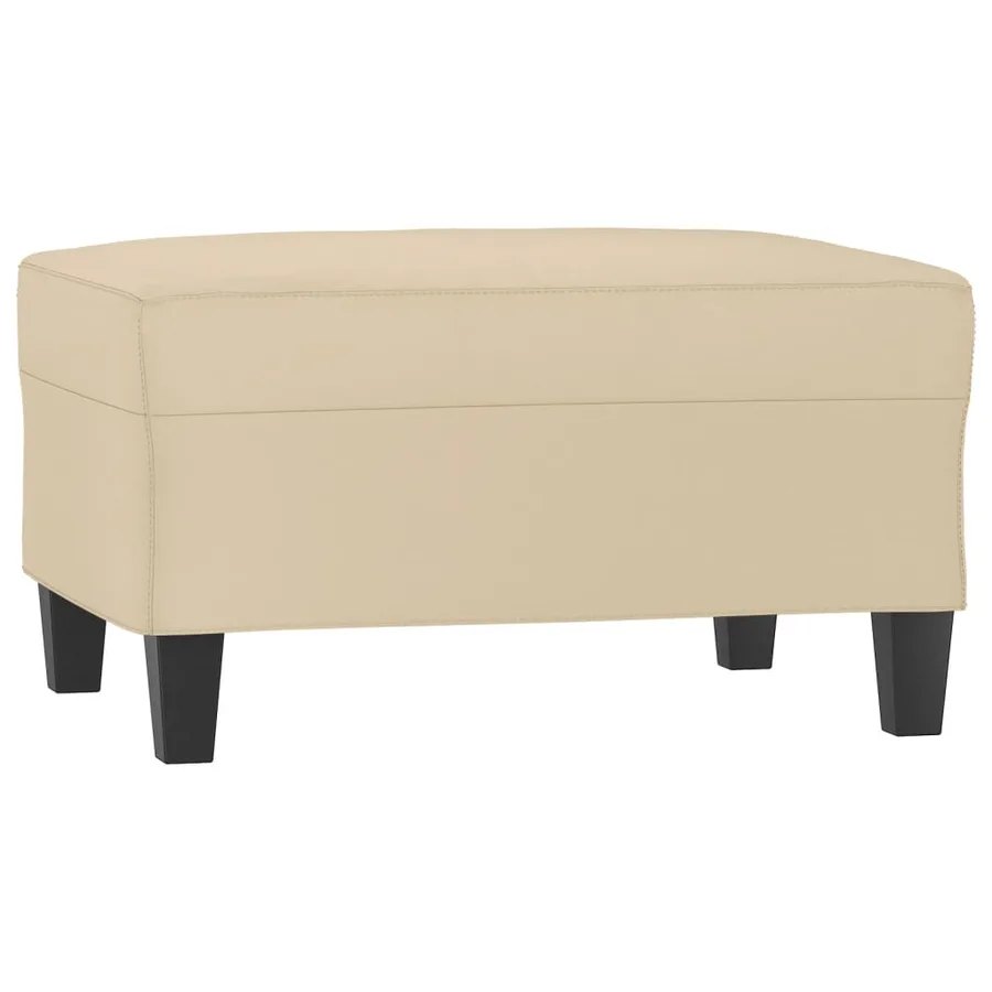 Ensemble de canapés 3 pcs avec coussins Crème Tissu microfibre - 5