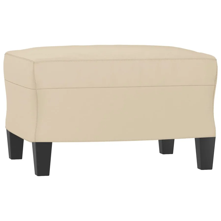 Ensemble de canapés 3 pcs avec coussins crème tissu microfibre - 5