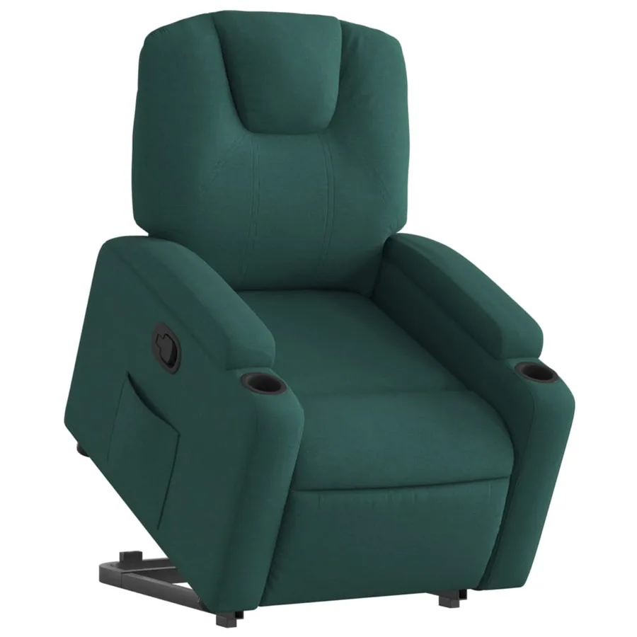 Fauteuil inclinable vert foncé tissu - 3