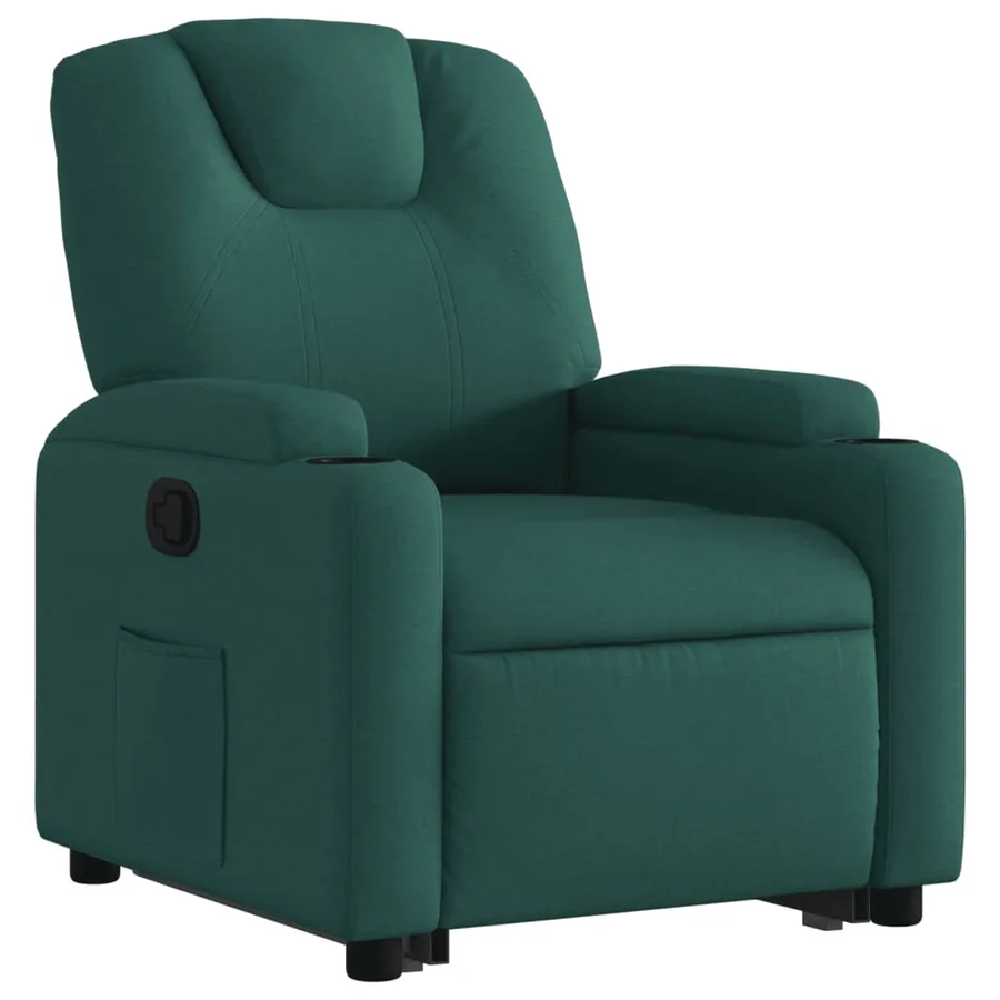 Fauteuil inclinable vert foncé tissu - 4