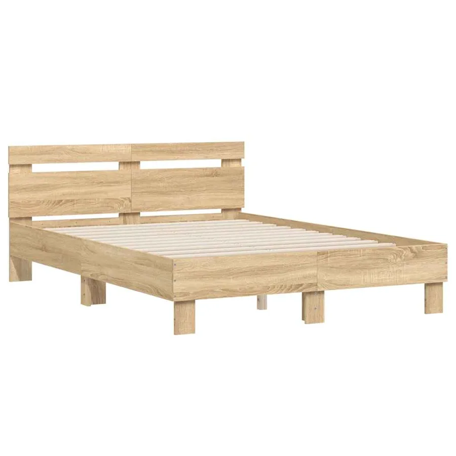 Cadre de lit sans matelas chêne sonoma 120x190 cm - 3