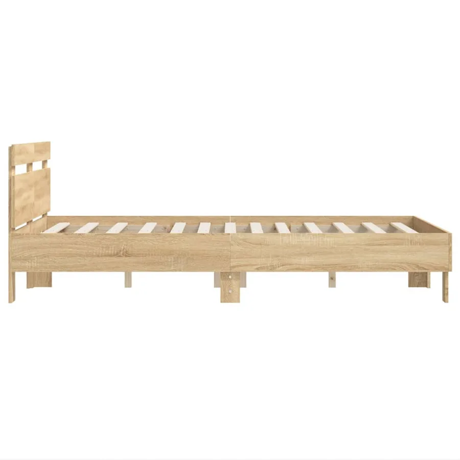 Cadre de lit sans matelas chêne sonoma 120x190 cm - 6