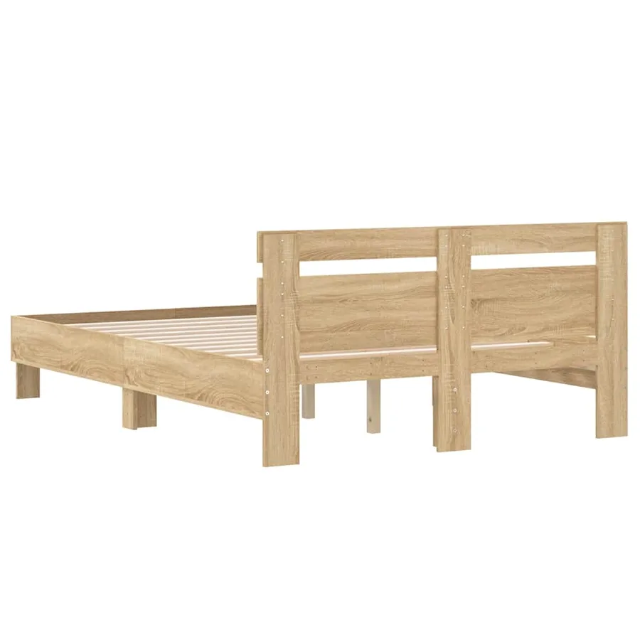 Cadre de lit sans matelas chêne sonoma 120x190 cm - 7
