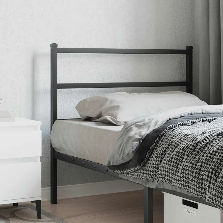Tête de lit de remplacement métal noir 100 cm