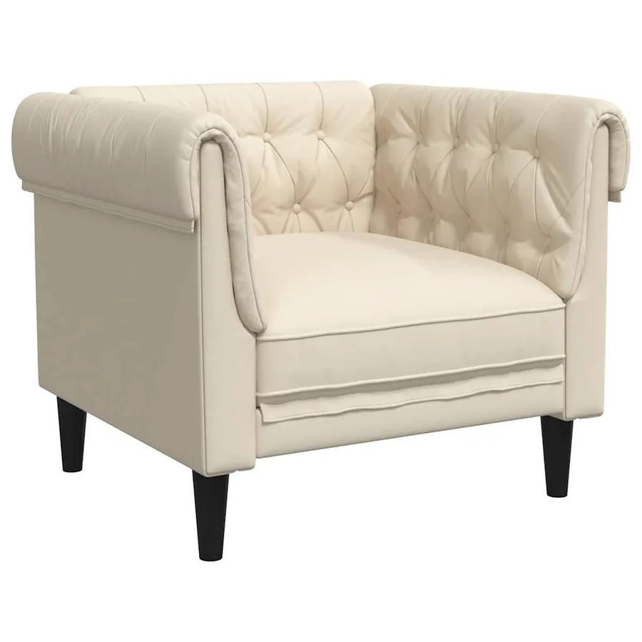 Fauteuil Chesterfield lin - 2