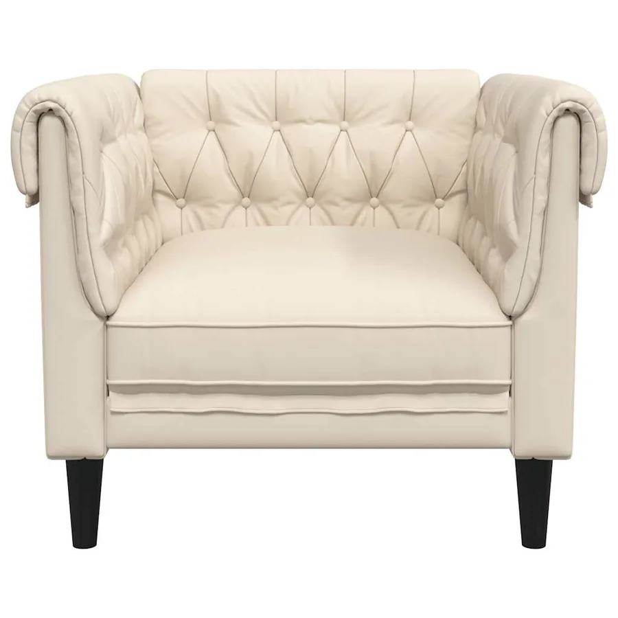 Fauteuil Chesterfield lin - 4