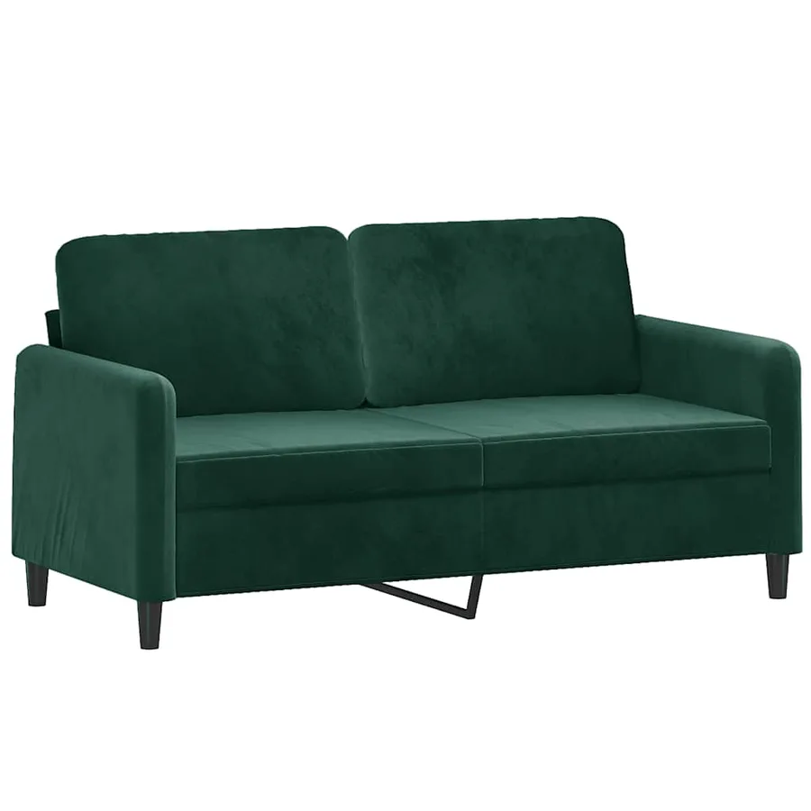 Canapé à 2 places Vert foncé 140 cm Velours - 2