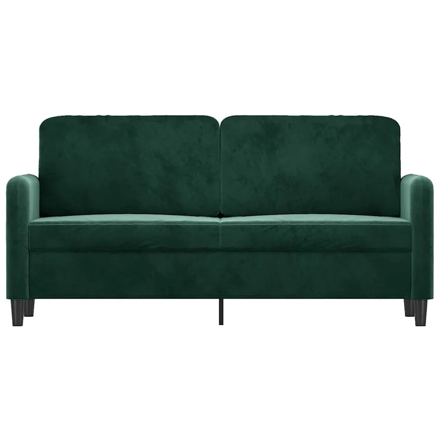 Canapé à 2 places Vert foncé 140 cm Velours - 3