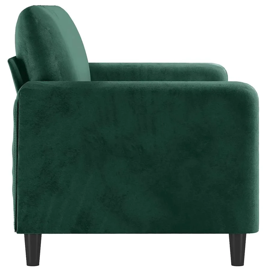 Canapé à 2 places Vert foncé 140 cm Velours - 4