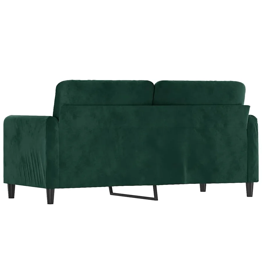 Canapé à 2 places Vert foncé 140 cm Velours - 5