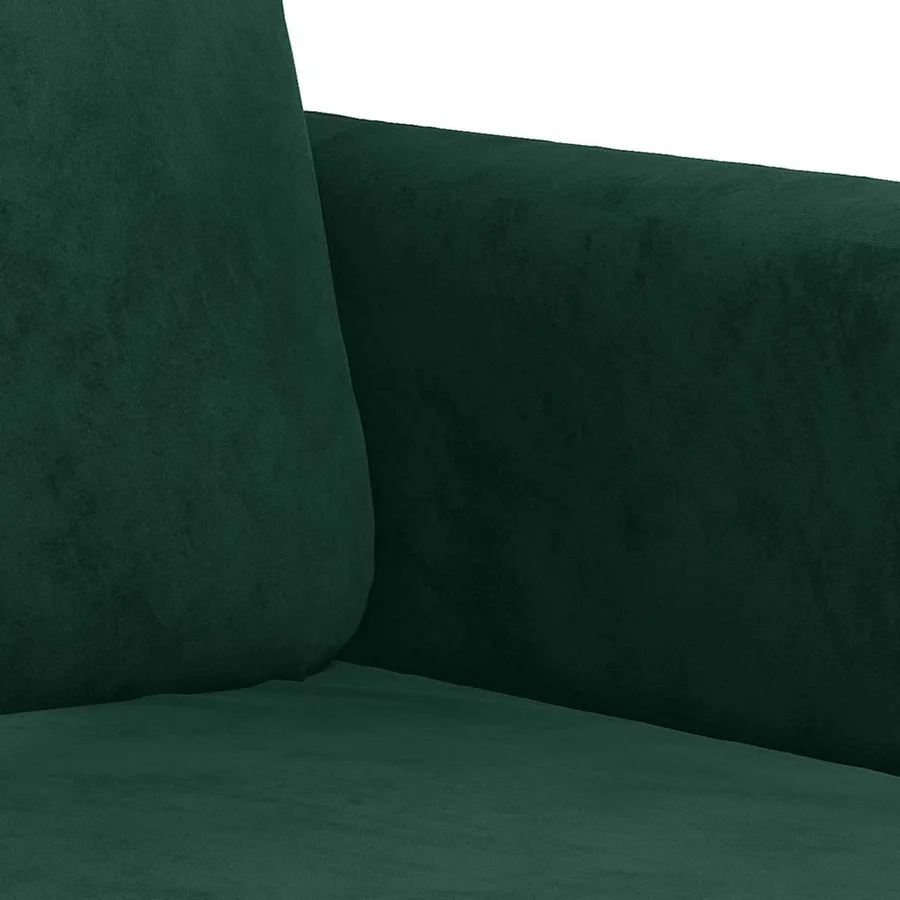 Canapé à 2 places Vert foncé 140 cm Velours - 6