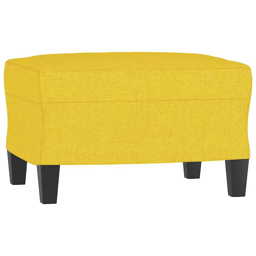 Ensemble de canapés 3 pcs avec coussins jaune clair tissu - 5