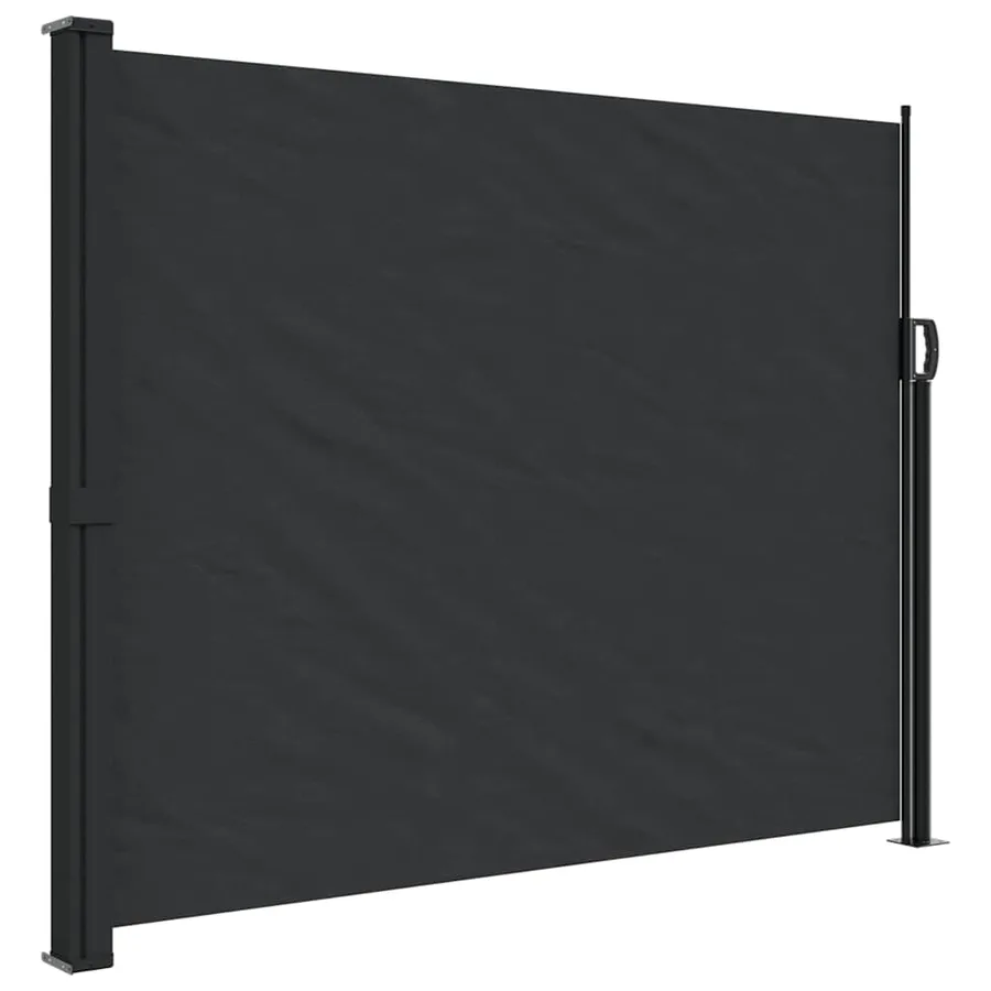 Auvent latéral rétractable noir 160x500 cm - 2