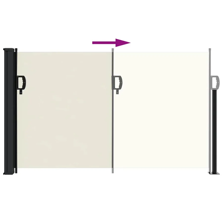 Auvent latéral rétractable crème 117x300 cm - 5