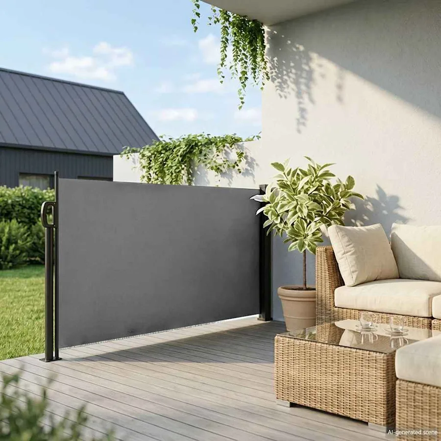 Store latéral rétractable Anthracite 100 x 500 cm - 3