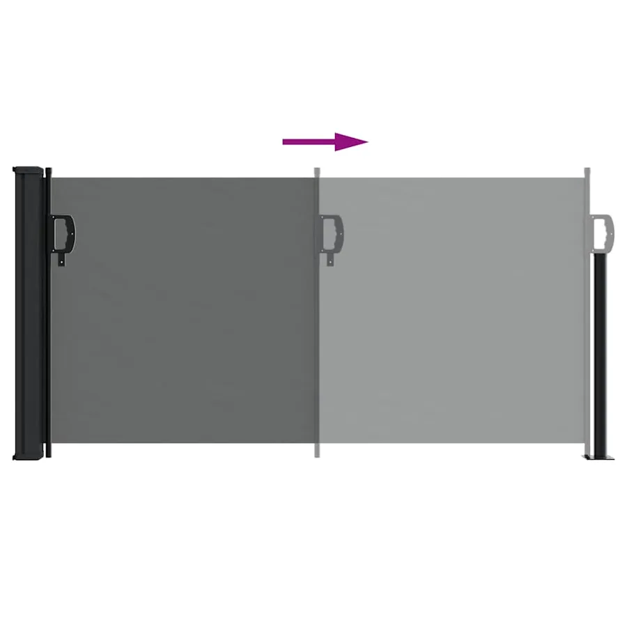 Store latéral rétractable Anthracite 100 x 500 cm - 6