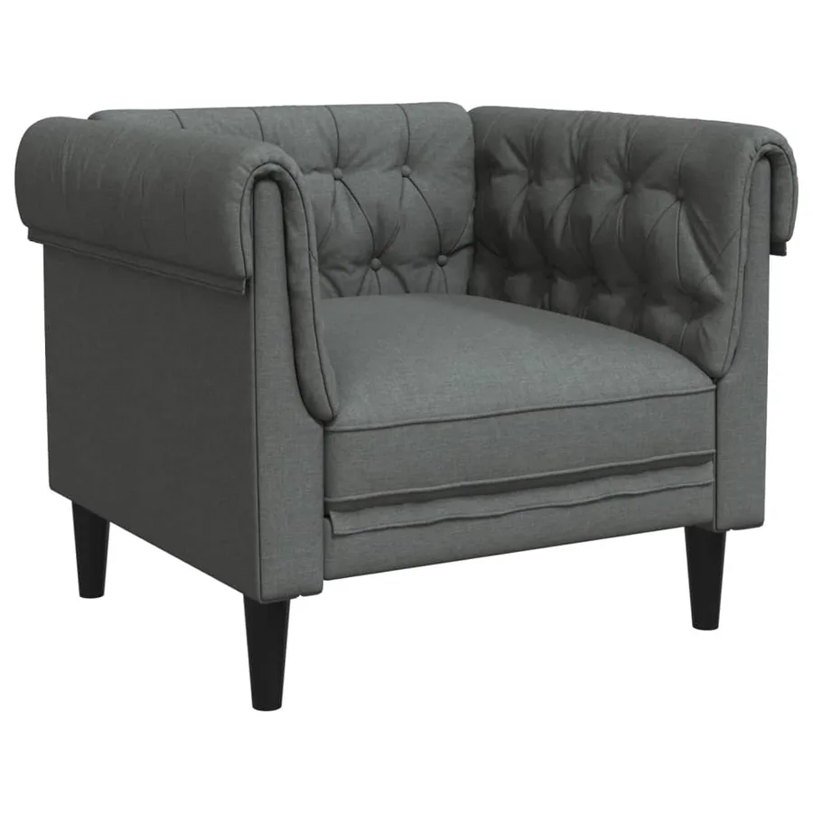 Ensemble de canapés 3 pcs gris foncé tissu - 4