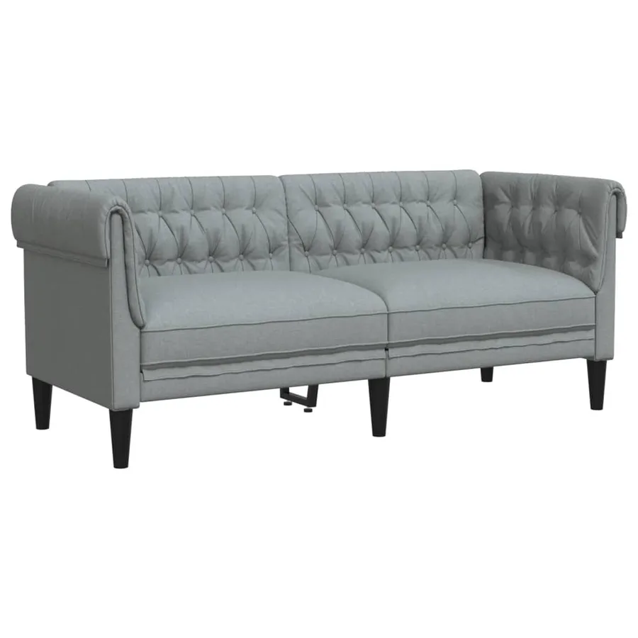 Ensemble de canapés 2 pcs gris clair tissu - 4
