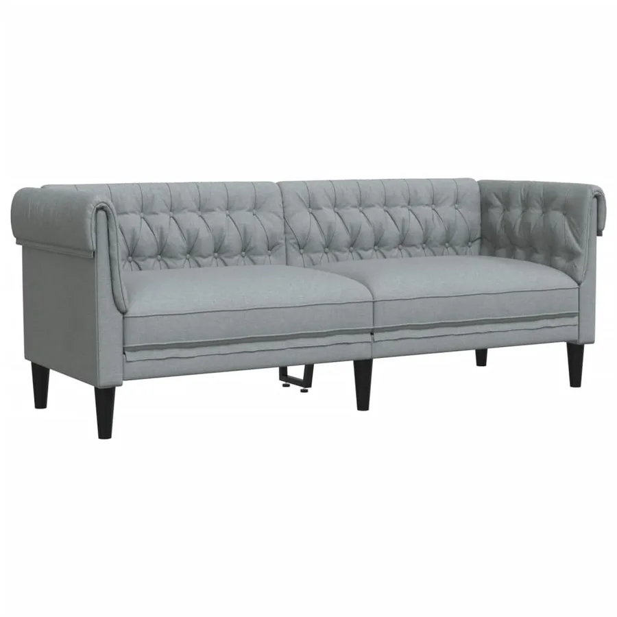 Ensemble de canapés 2 pcs gris clair tissu - 5