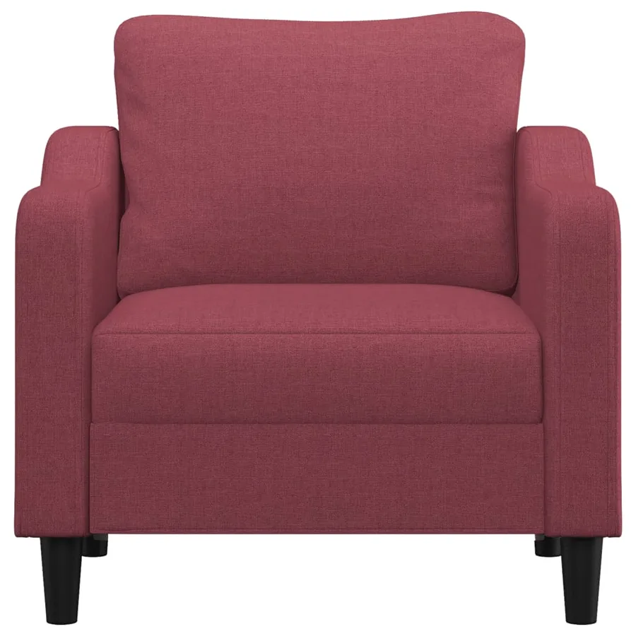 Fauteuil Rouge bordeaux 60 cm Tissu - 3